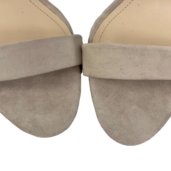 NEW $120 Vince Camuto Genuine Suede Ankle Strap Pumps Heels Nude Light Tan 10 - Picture 5 of 9